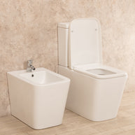 sanitari con cassetta esterna Minimal Wc con Tavoletta e Bidet