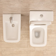 sanitari con cassetta esterna Minimal Wc con Tavoletta e Bidet
