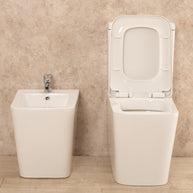 sanitari con cassetta esterna Minimal Wc con Tavoletta e Bidet
