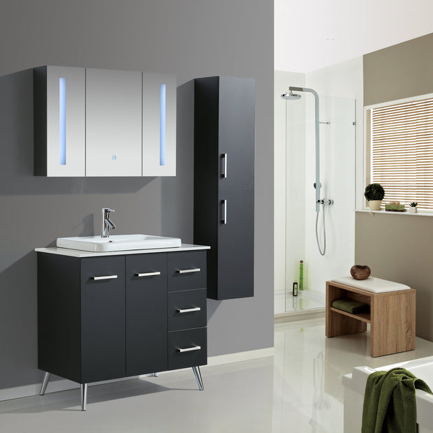 Mobile Arredo Bagno Space England 90 cm Moderno + Colonna Arredo