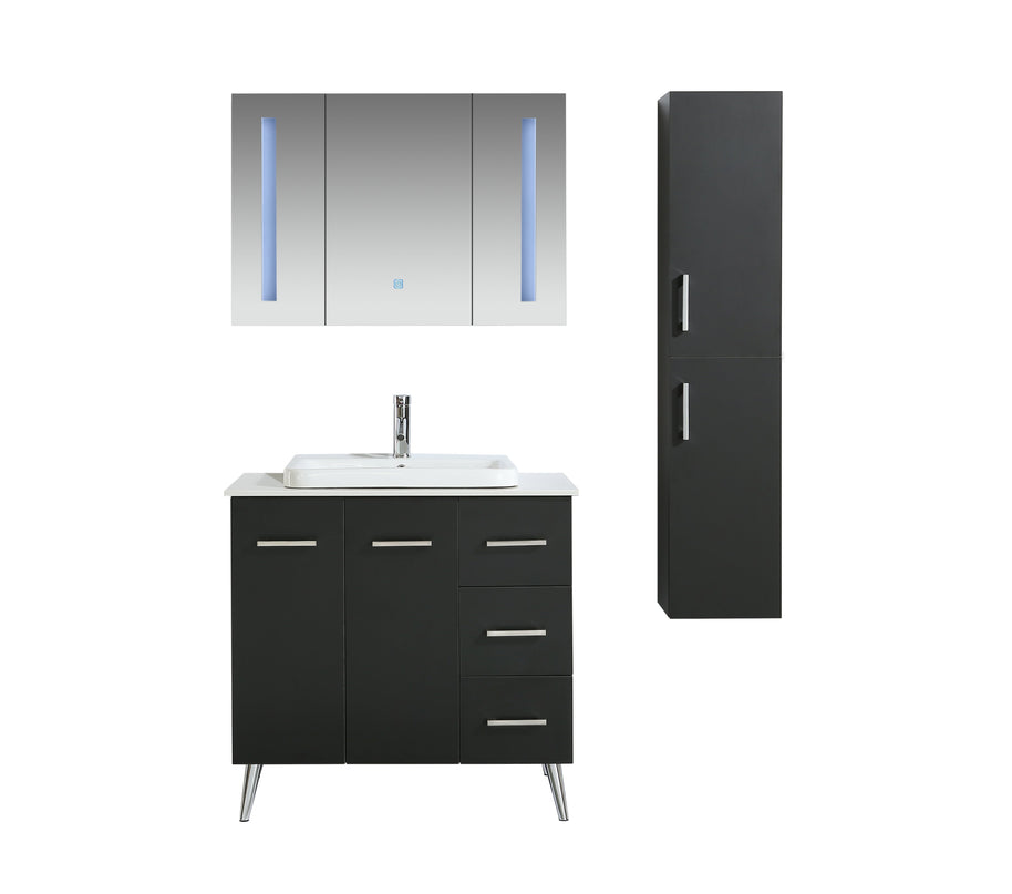 Mobile Arredo Bagno Space England 90 cm Moderno + Colonna Arredo