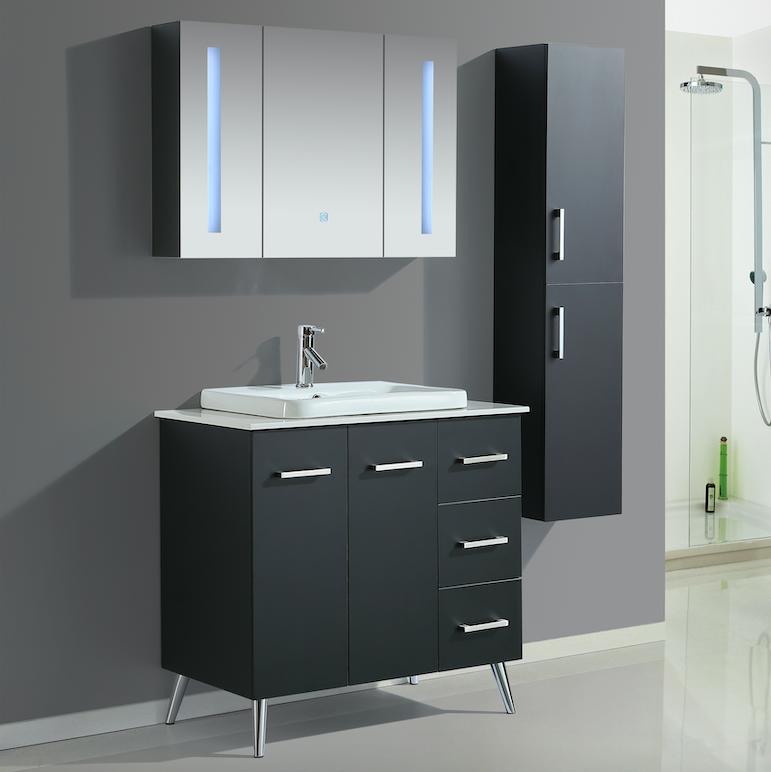 Mobile Arredo Bagno Space England 100 cm Moderno + Colonna Arredo