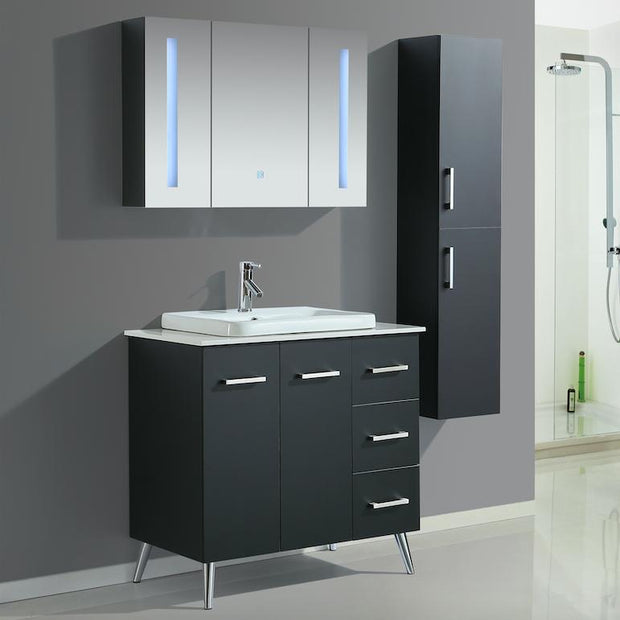 Mobile Arredo Bagno Space England 100 cm Moderno + Colonna Arredo