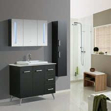 Mobile Arredo Bagno Space England 100 cm Moderno + Colonna Arredo