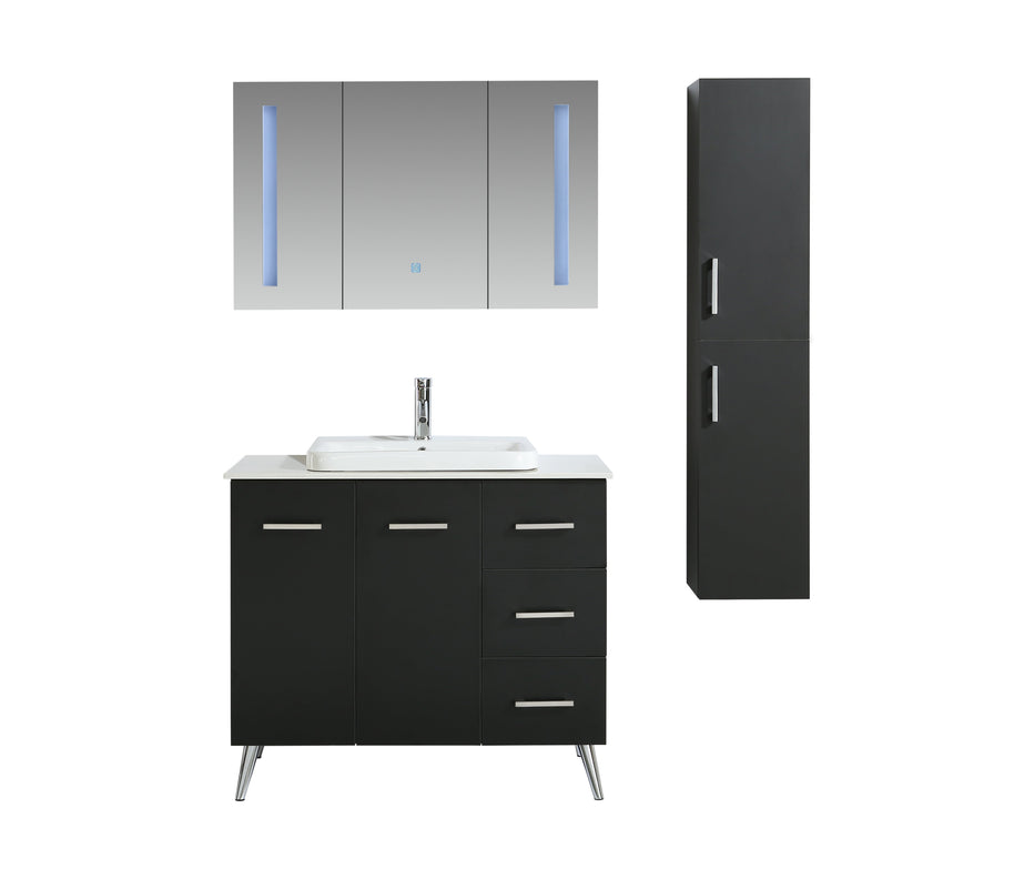 Mobile Arredo Bagno Space England 100 cm Moderno + Colonna Arredo