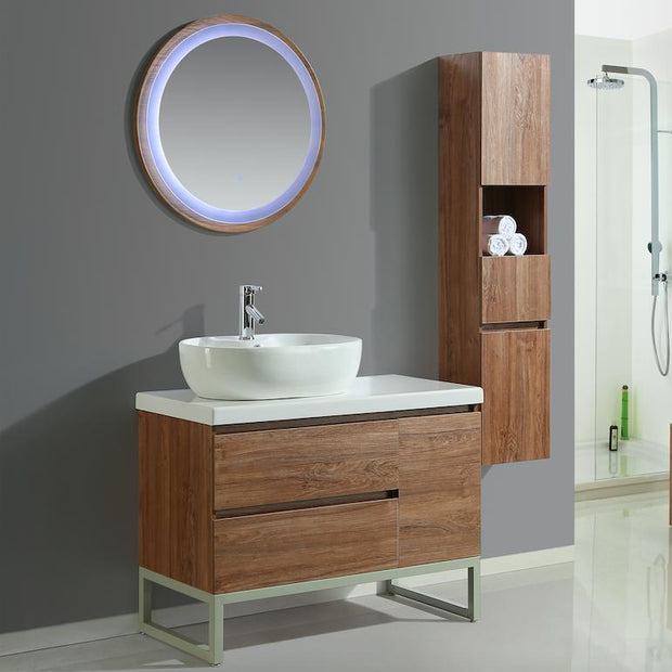 Mobile Arredo Bagno Paris 100 cm Moderno + Colonna Arredo