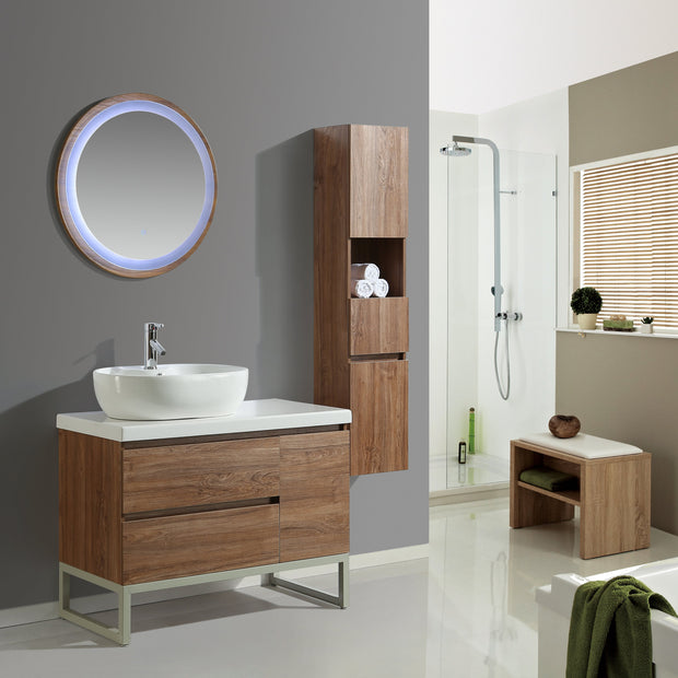 Mobile Arredo Bagno Paris 100 cm Moderno + Colonna Arredo