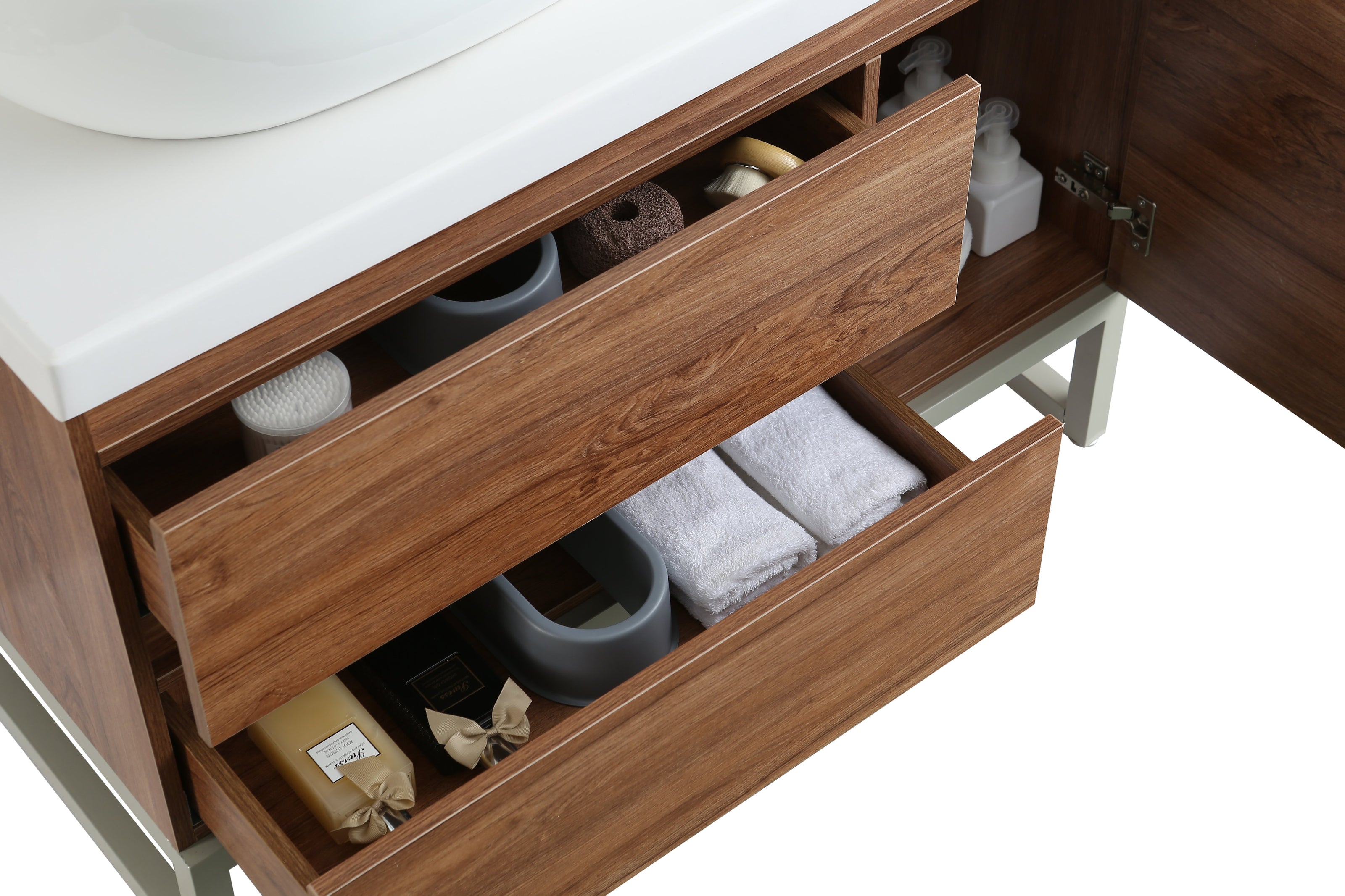 Mobile Arredo Bagno Paris 100 cm Moderno + Colonna Arredo