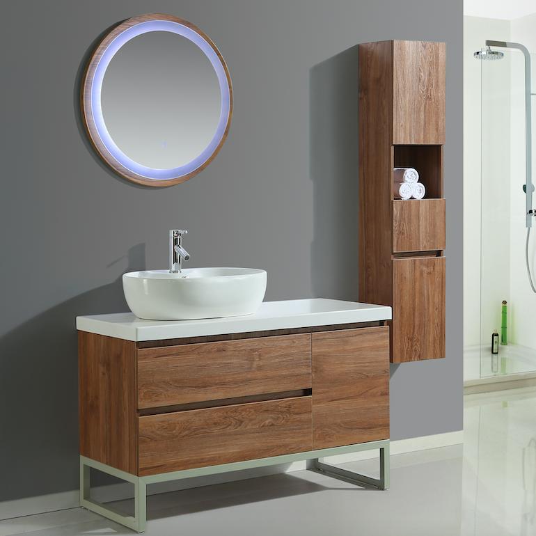 Mobile Arredo Bagno Paris 120 cm Moderno + Colonna Arredo