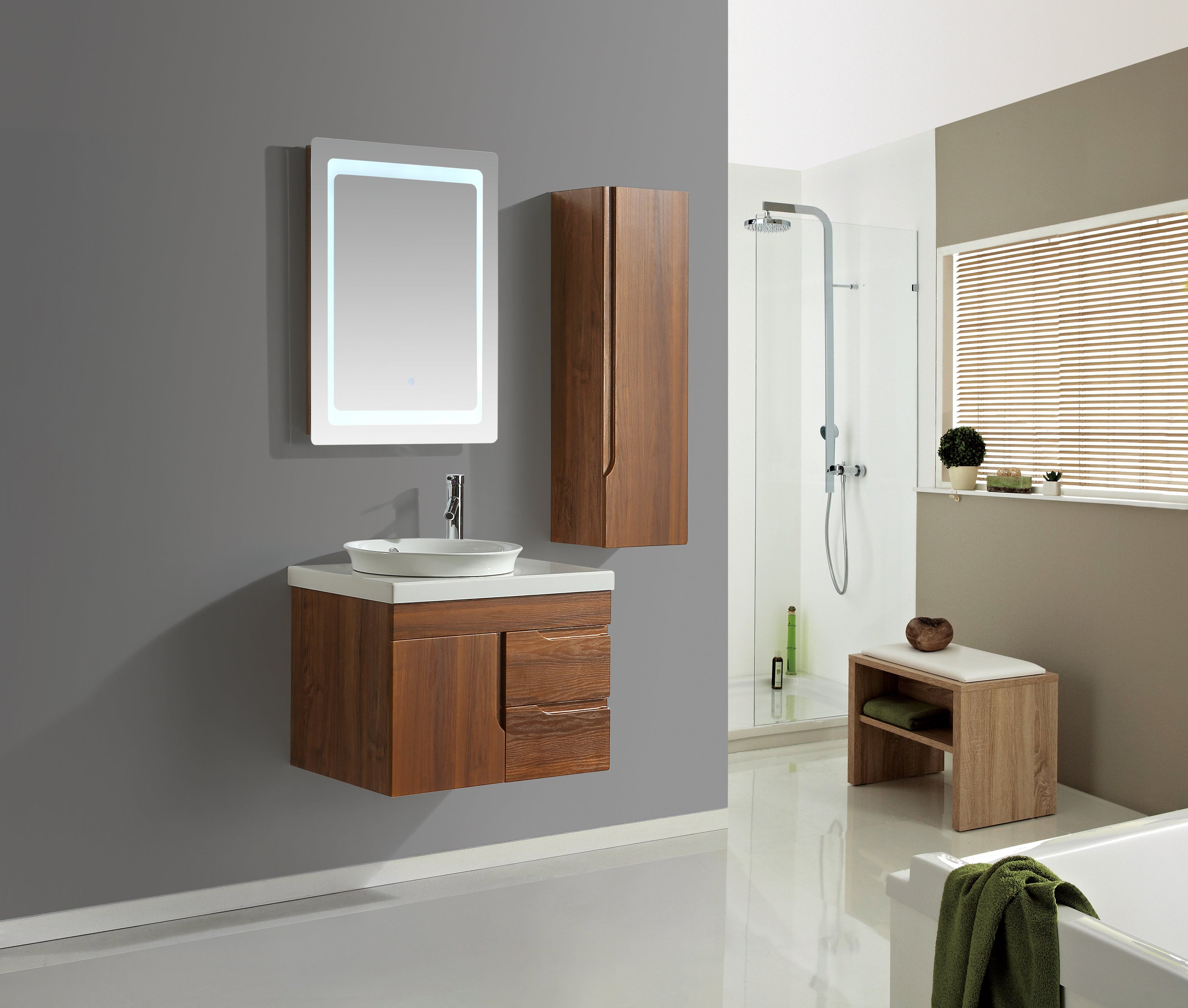 Mobile Arredo Bagno Las Vegas 70 cm Moderno + Colonna Arredo
