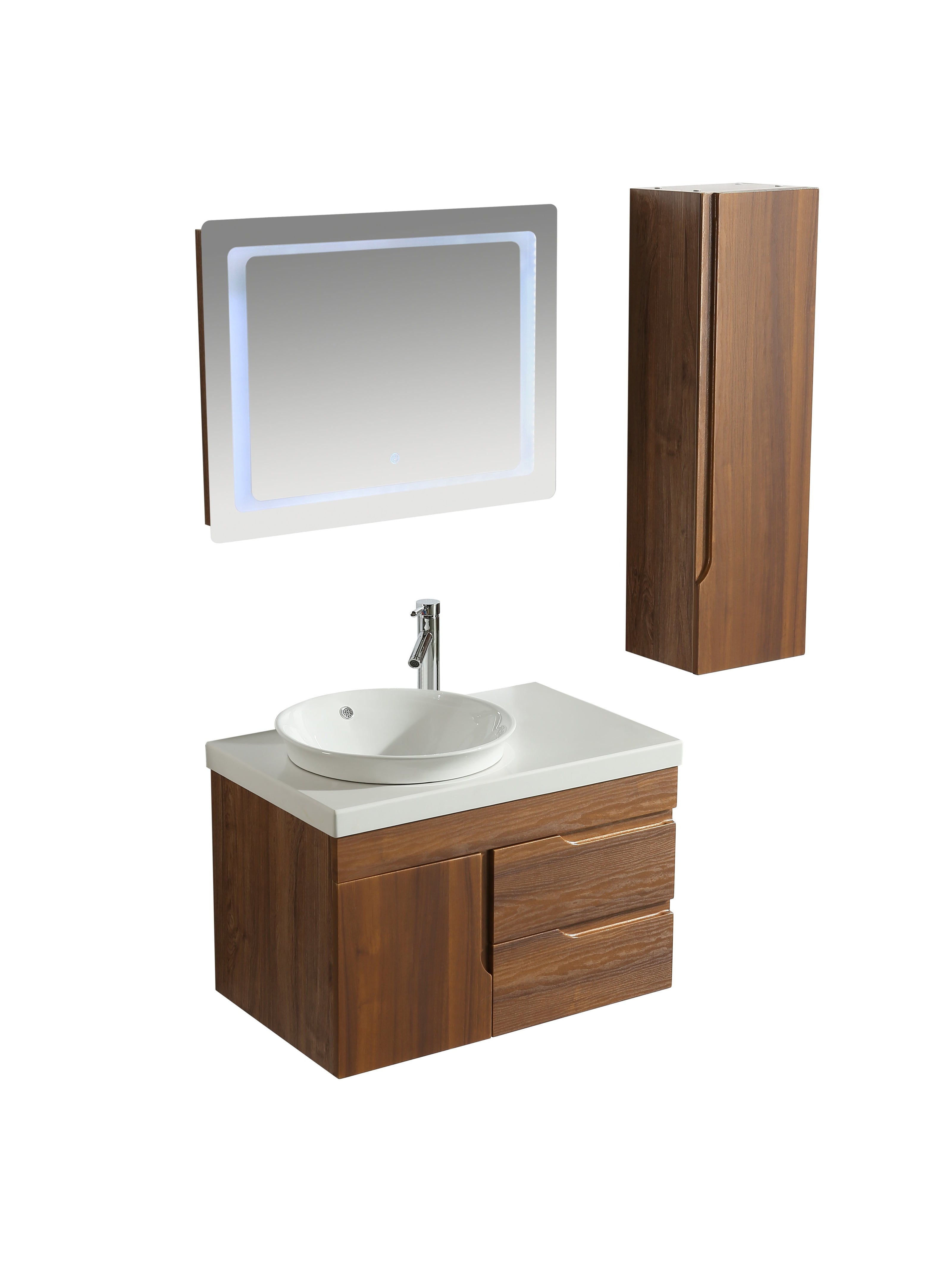 Mobile Arredo Bagno Las Vegas 80 cm Moderno + Colonna Arredo