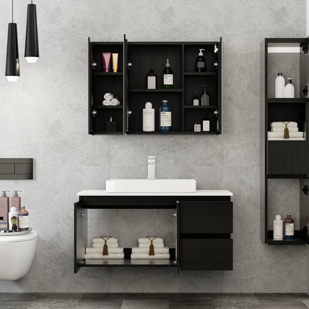 Mobile Arredo Bagno Tokyo 90 cm Moderno + Colonna Arredo