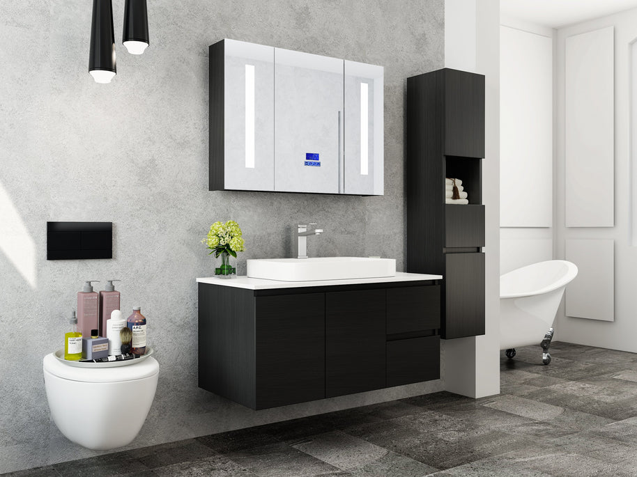 Mobile Arredo Bagno Tokyo 100 cm Moderno + Colonna Arredo