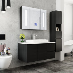 Mobile Arredo Bagno Tokyo 100 cm Moderno + Colonna Arredo