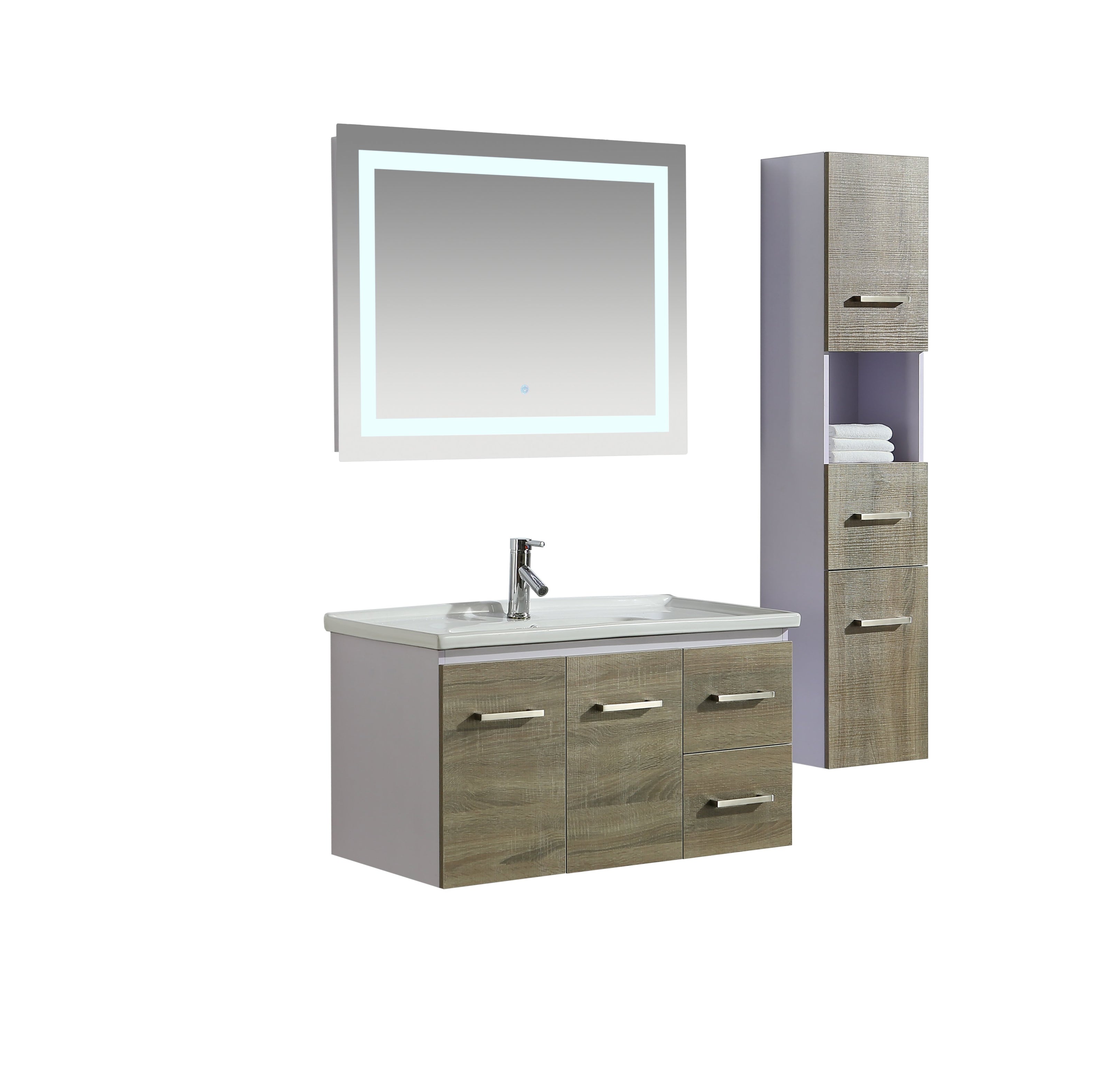 Mobile Arredo Bagno Istambul 90 cm Spazioso + Colonna Arredo