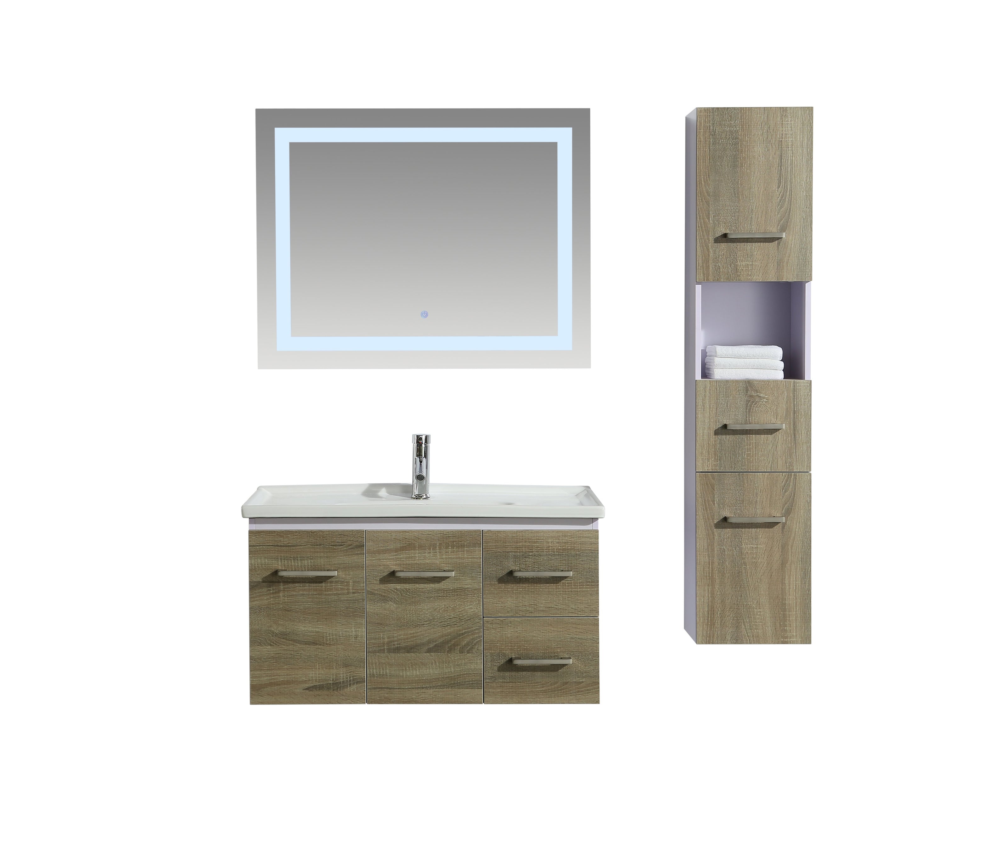 Mobile Arredo Bagno Istambul 90 cm Spazioso + Colonna Arredo