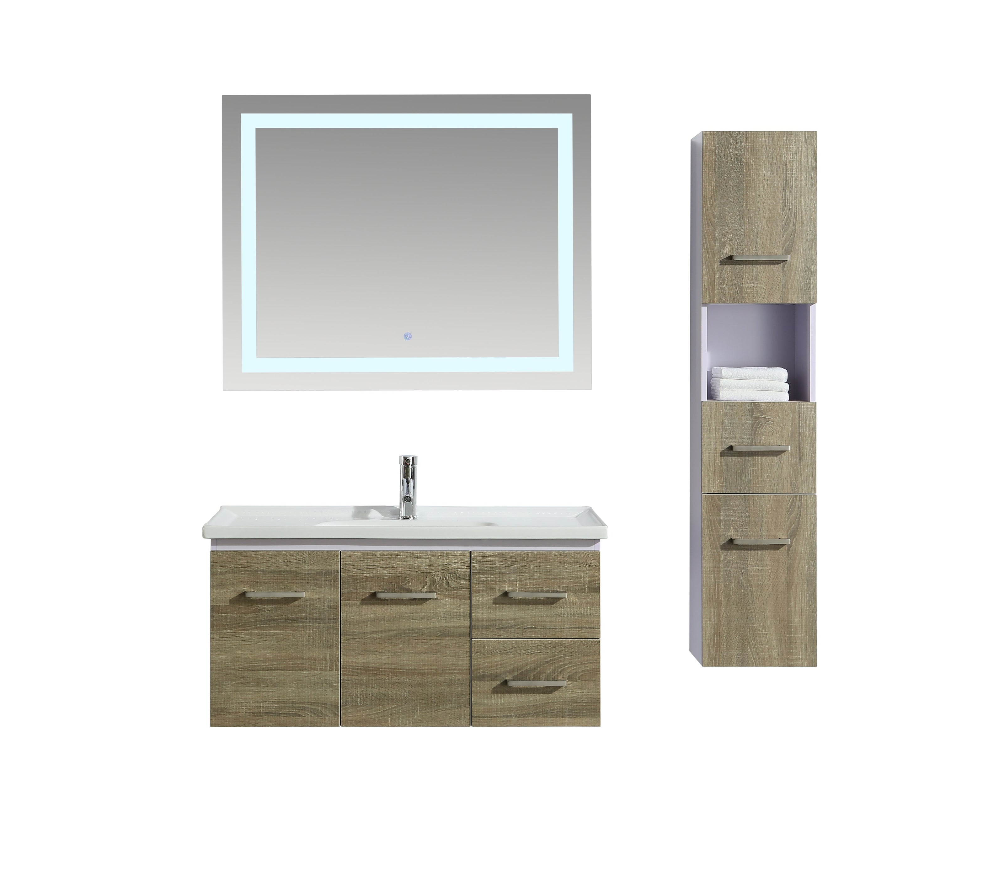 Mobile Arredo Bagno Istambul 100 cm Spazioso + Colonna Arredo