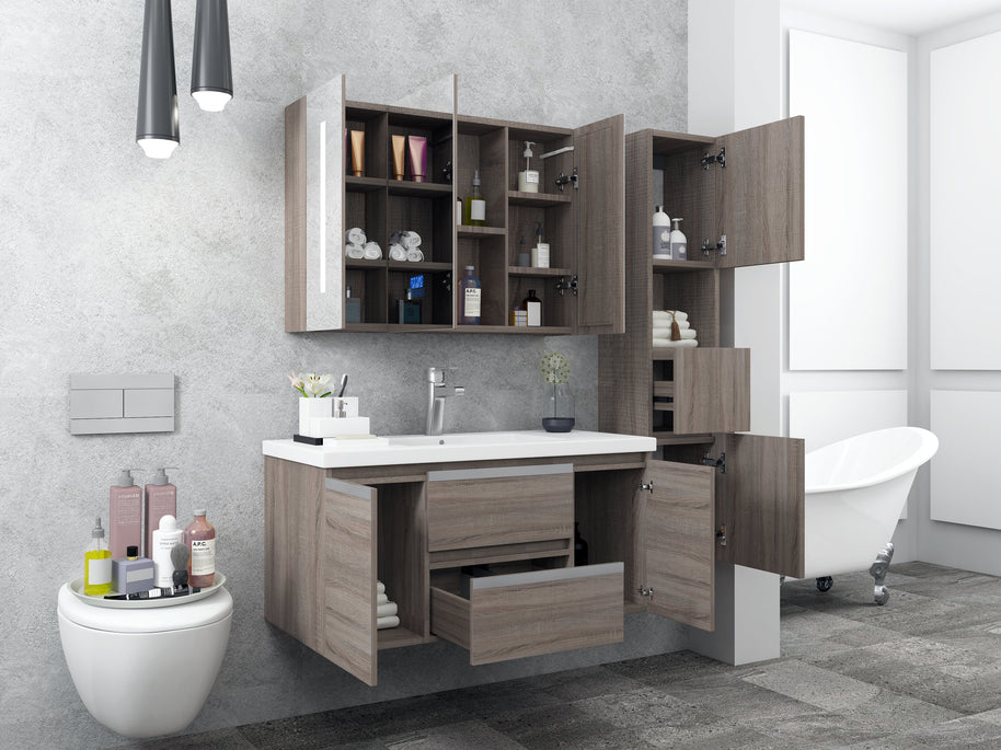 Mobile Arredo Bagno Venice 90 cm Spazioso + Colonna Arredo