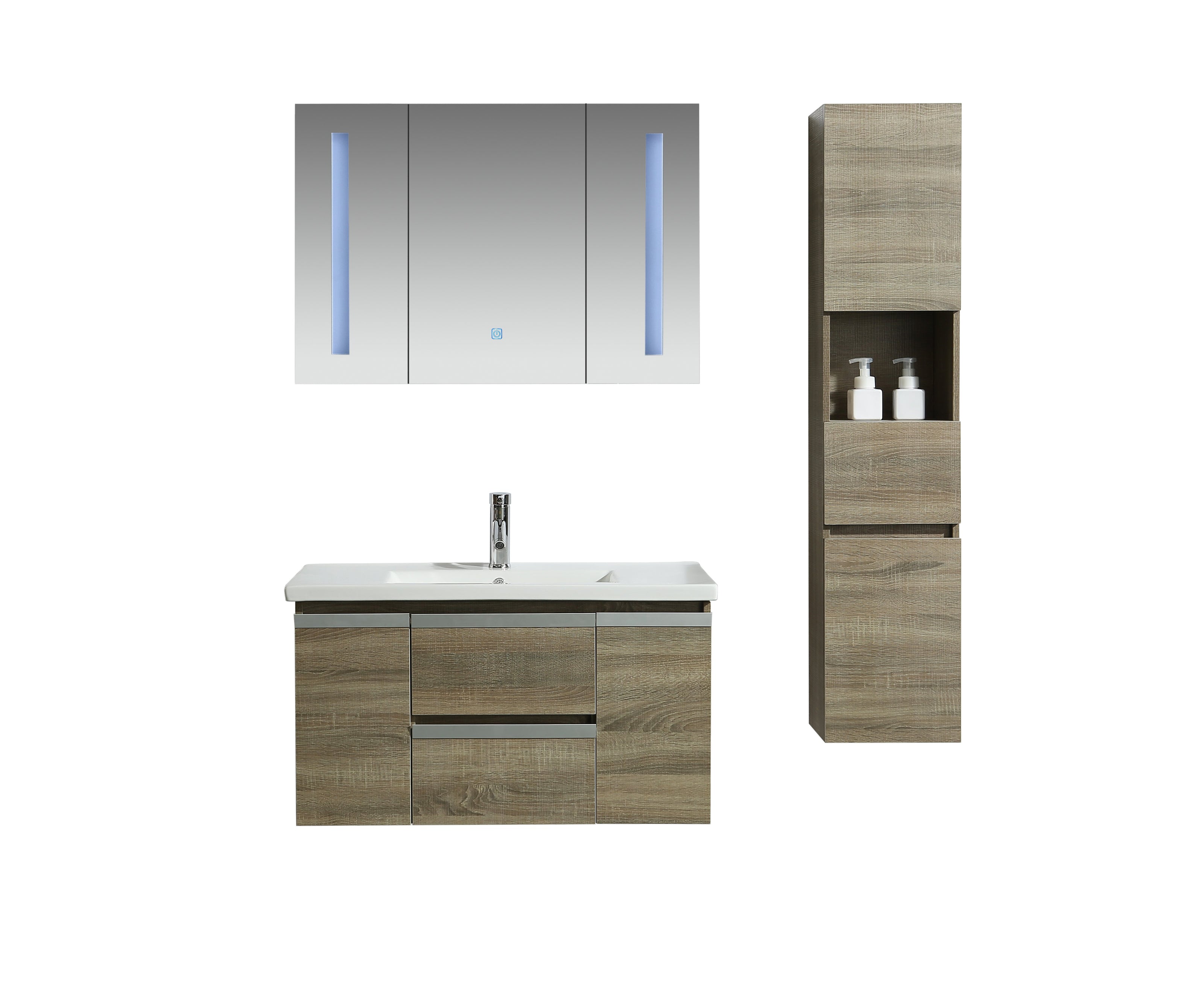 Mobile Arredo Bagno Venice 90 cm Spazioso + Colonna Arredo