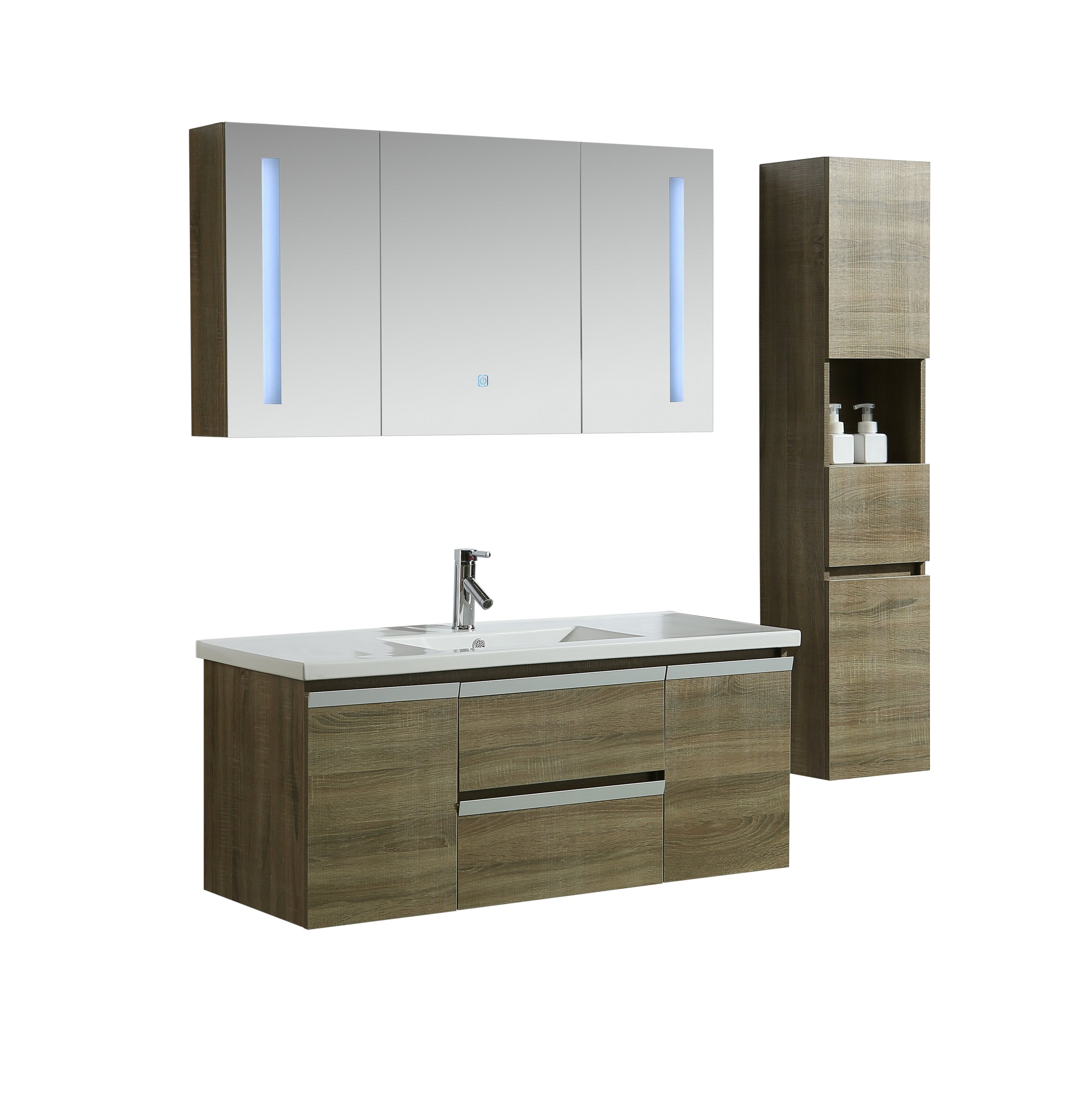 Mobile Arredo Bagno Venice 120 cm Spazioso + Colonna Arredo