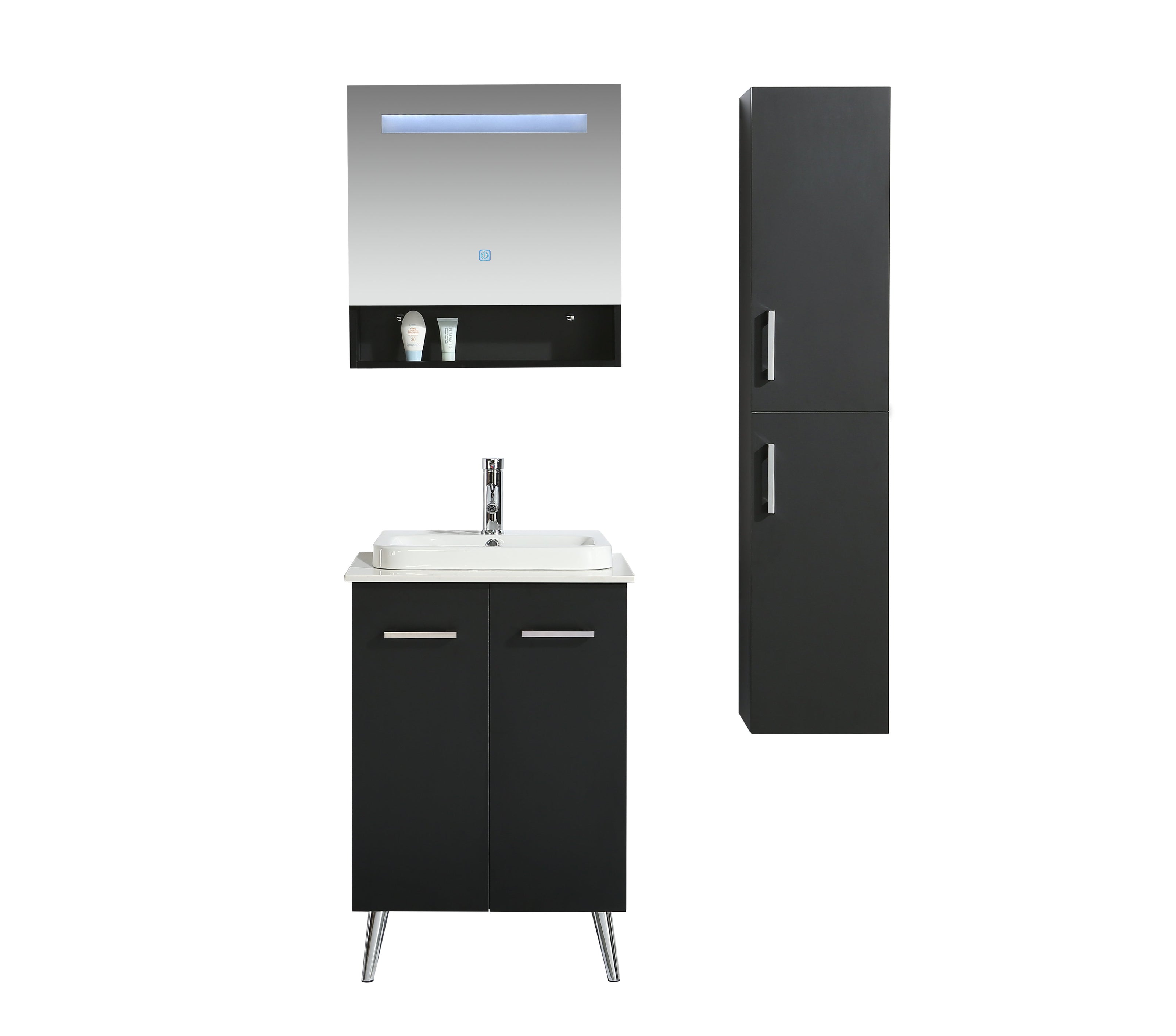 Mobile Arredo Bagno Space England 60 cm Moderno + Colonna Arredo