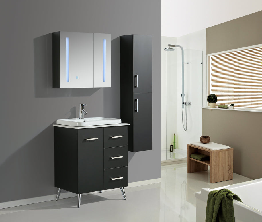 Mobile Arredo Bagno Space England 80 cm Moderno + Colonna Arredo