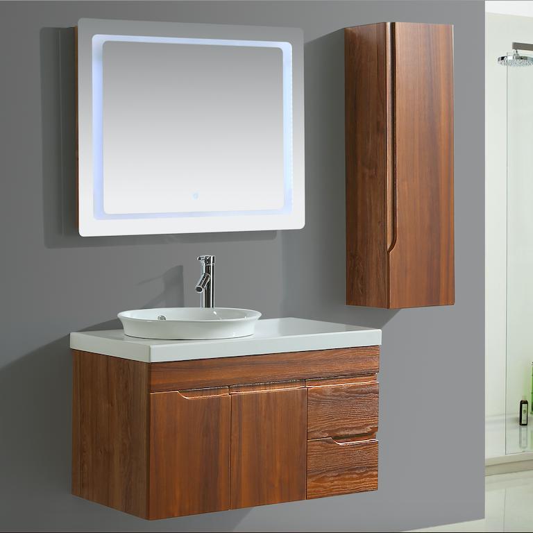 Mobile Arredo Bagno Las Vegas 90 cm Moderno + Colonna Arredo