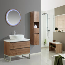 Mobile Arredo Bagno Paris 90 cm Moderno + Colonna Arredo