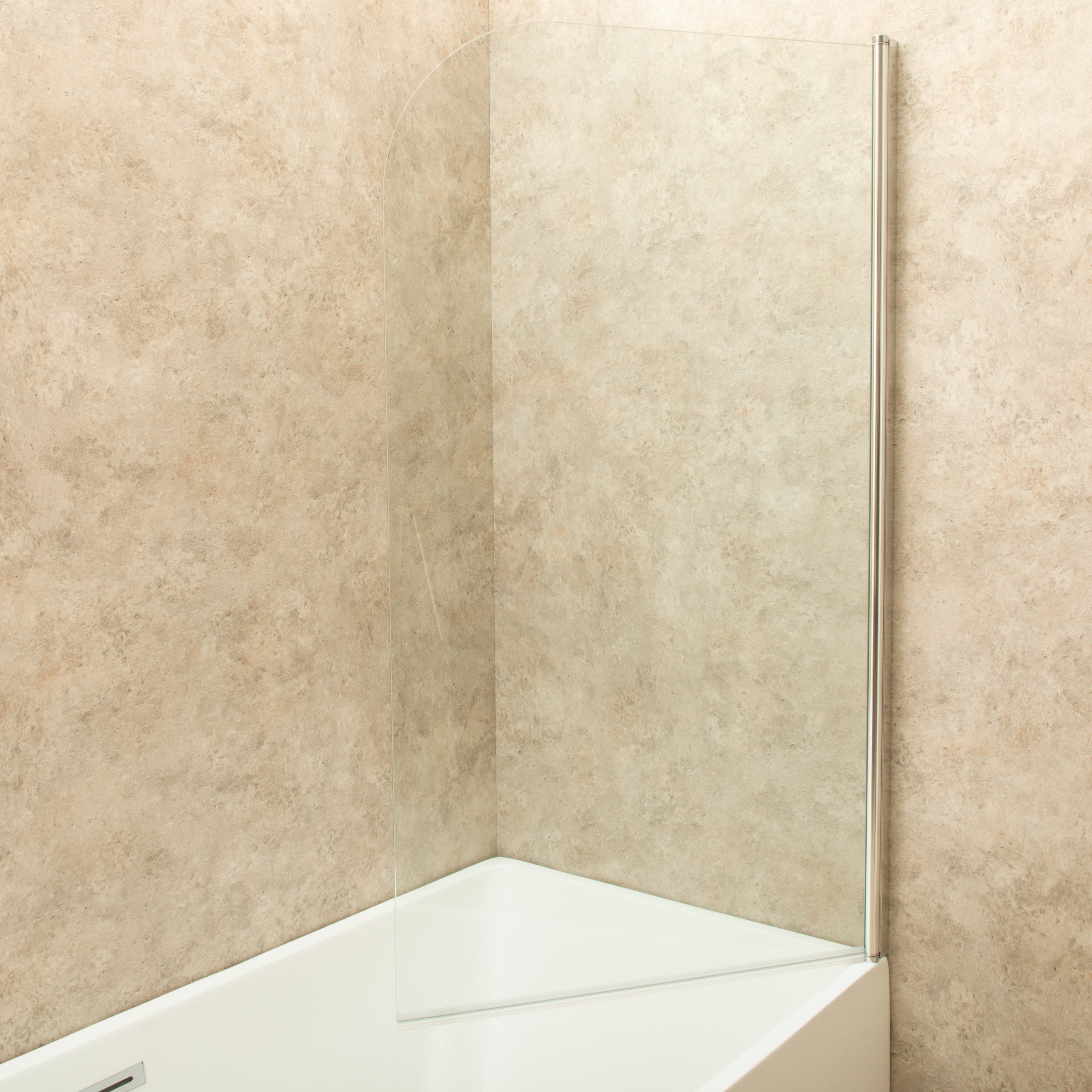 Parete vasca in Vetro da 100cm Spessore 8mm Reversibile Girabile Pieghevole