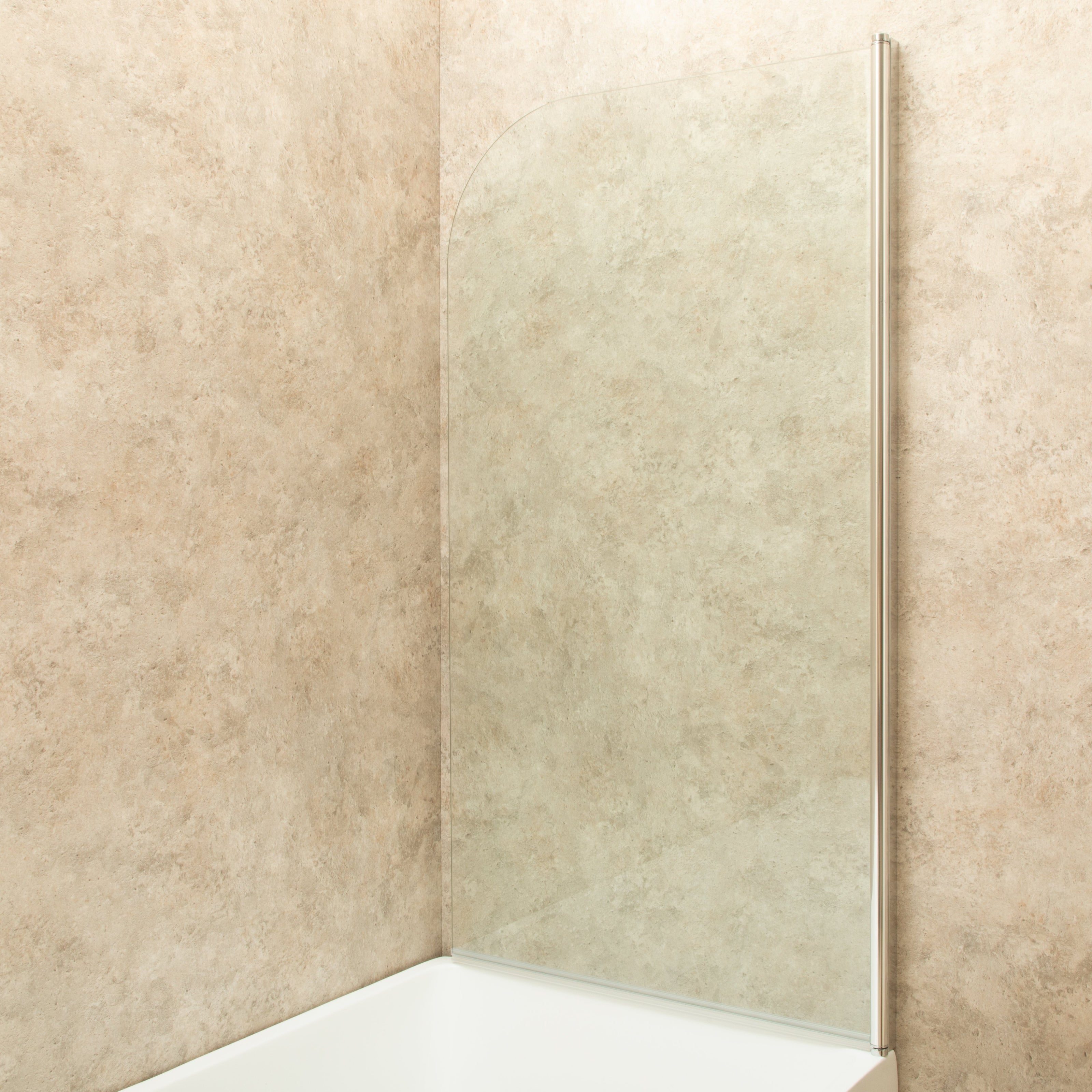 Parete vasca in Vetro da 100cm Spessore 8mm Reversibile Girabile Pieghevole