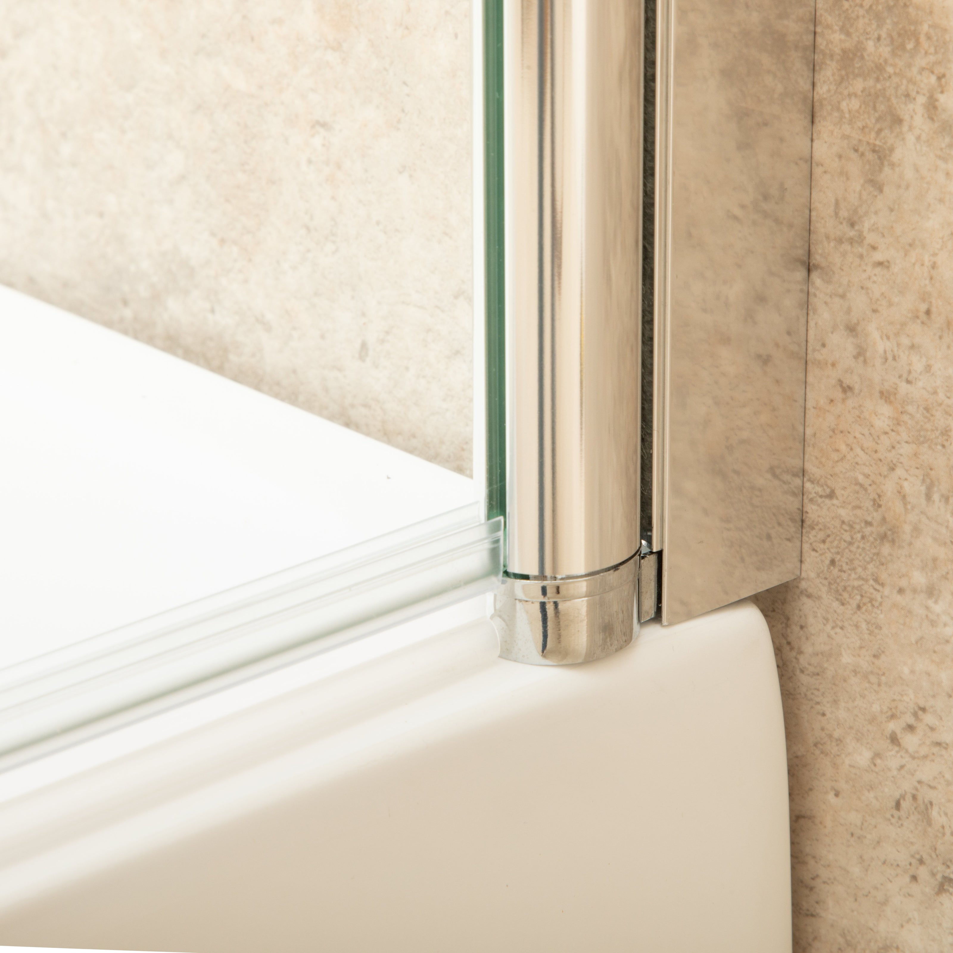 Parete vasca in Vetro da 100cm Spessore 8mm Reversibile Girabile Pieghevole