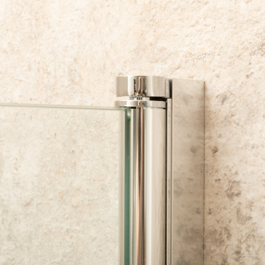 Parete vasca in Vetro da 100cm Spessore 8mm Reversibile Girabile Pieghevole
