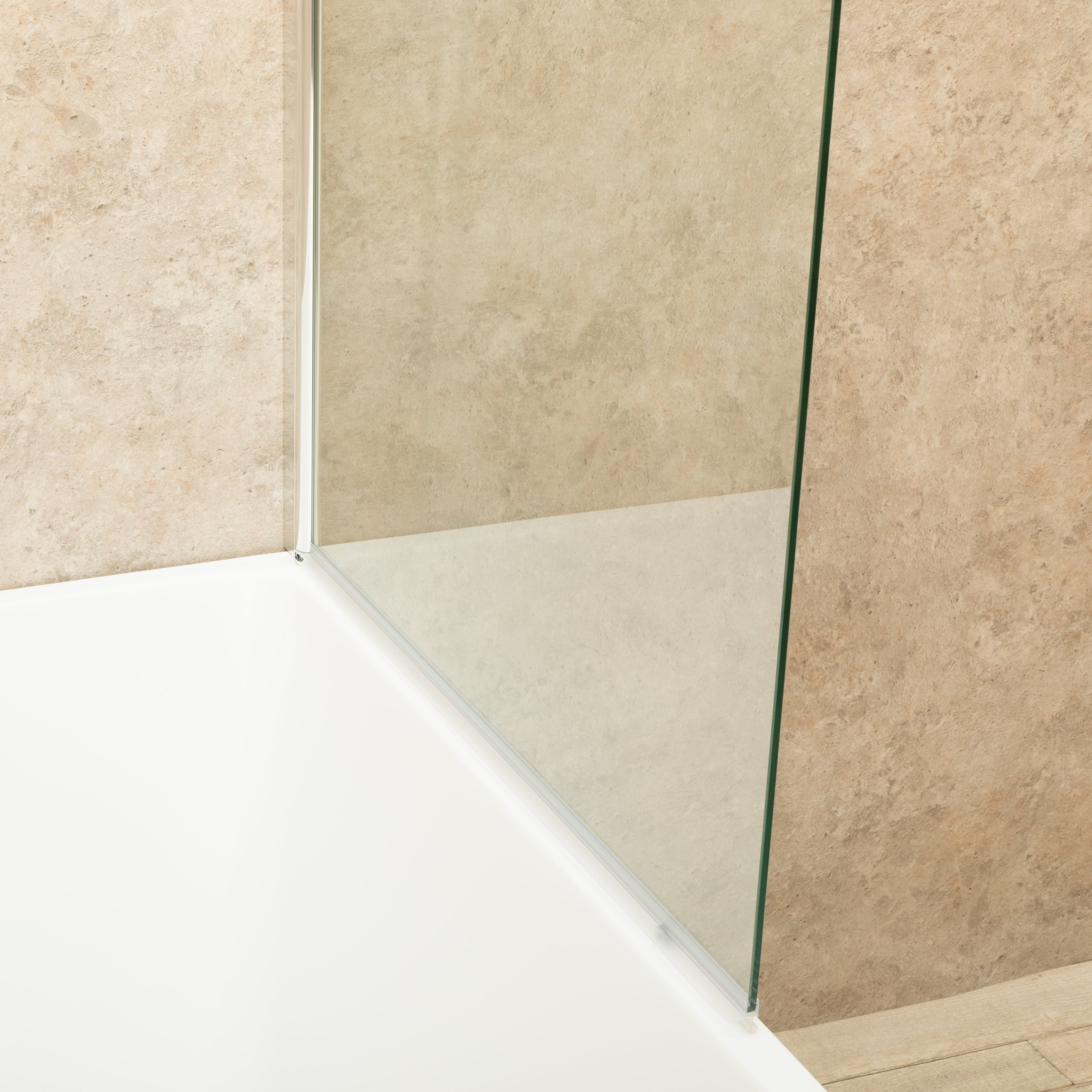 Parete vasca in Vetro da 100cm Spessore 8mm Reversibile Girabile Pieghevole