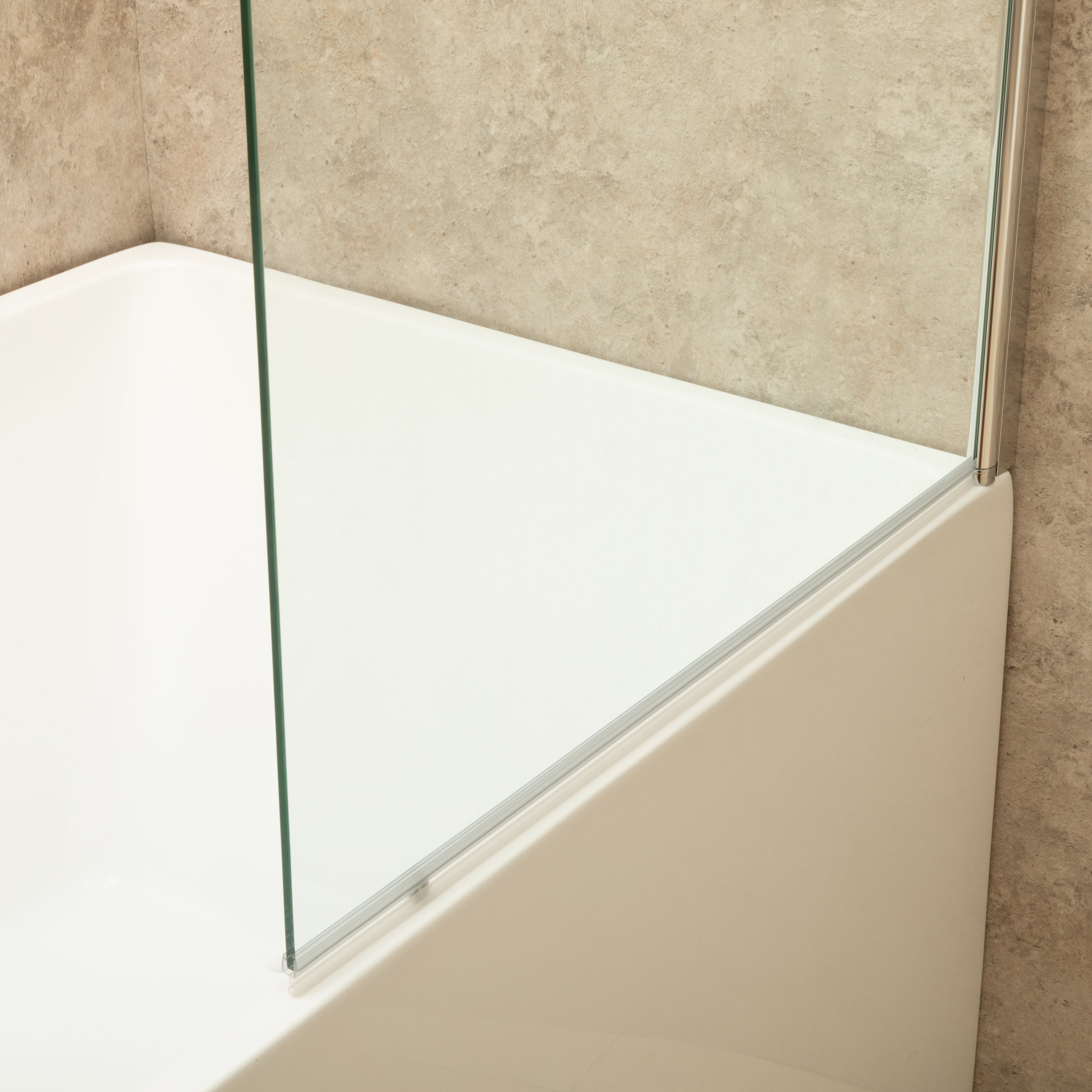 Parete vasca in Vetro da 100cm Spessore 8mm Reversibile Girabile Pieghevole