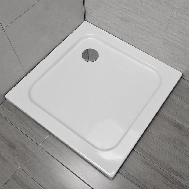 Piatto Doccia in Resina ABS 80x80cm Reversibile Universale + Piletta