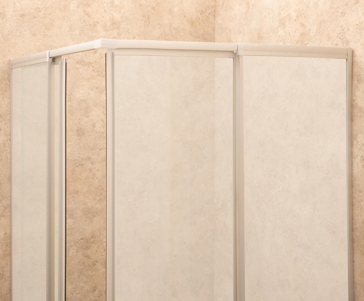 Box Doccia Regolabile Reversibile 71x74cm Vetro Satinato 6mm Angolare