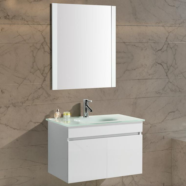 Mobile Arredo Bagno Easy White 80 cm Sospeso Bianco Moderno
