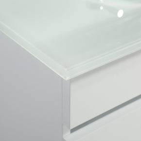 Mobile Arredo Bagno Easy White 80 cm Sospeso Bianco Moderno