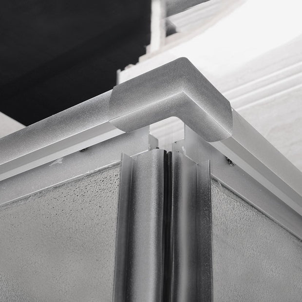 Box Doccia Regolabile Reversibile 71x90cm Vetro Satinato 6mm Angolare