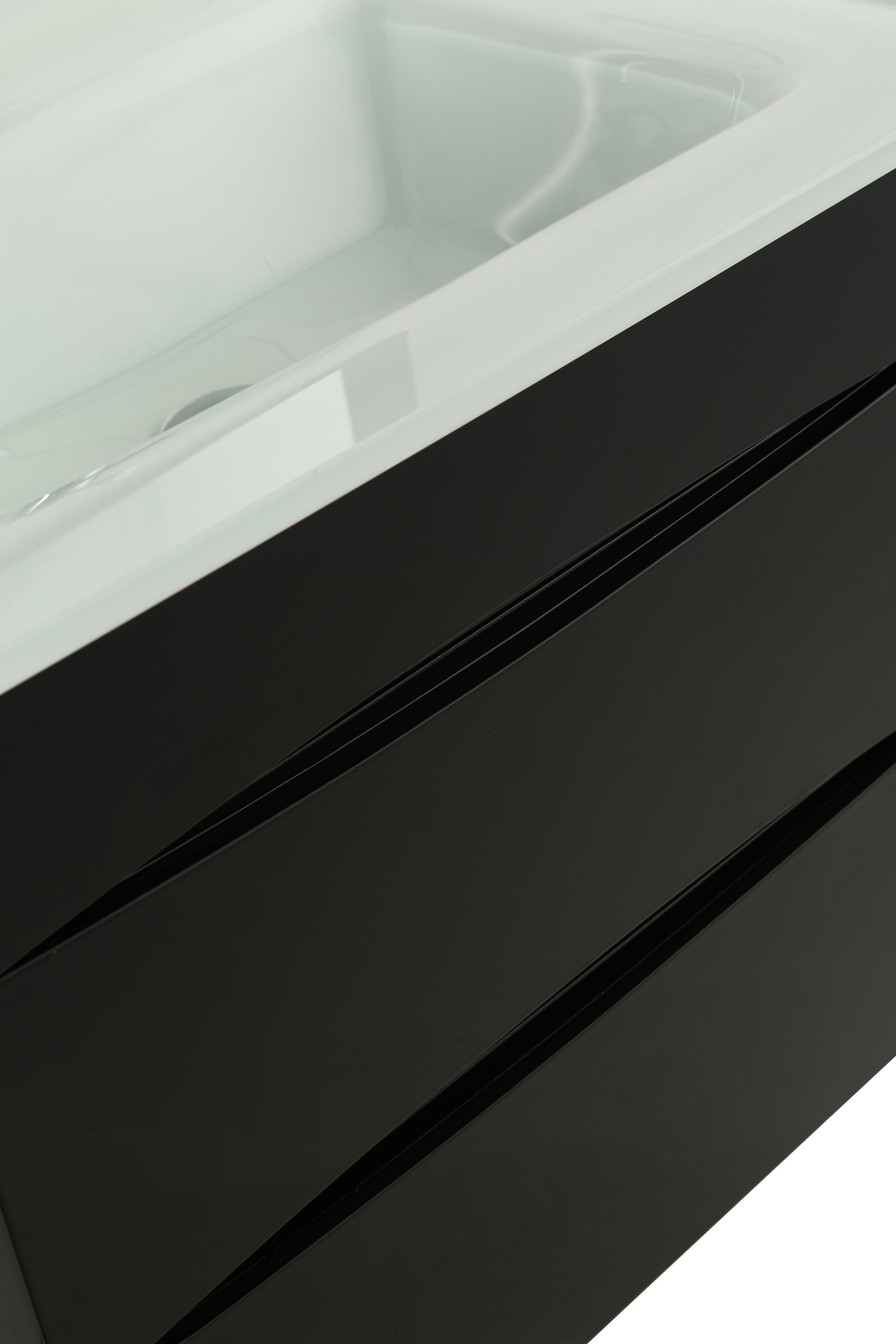 Mobile Arredo Bagno Easy 60cm Nero Moderno Sospeso