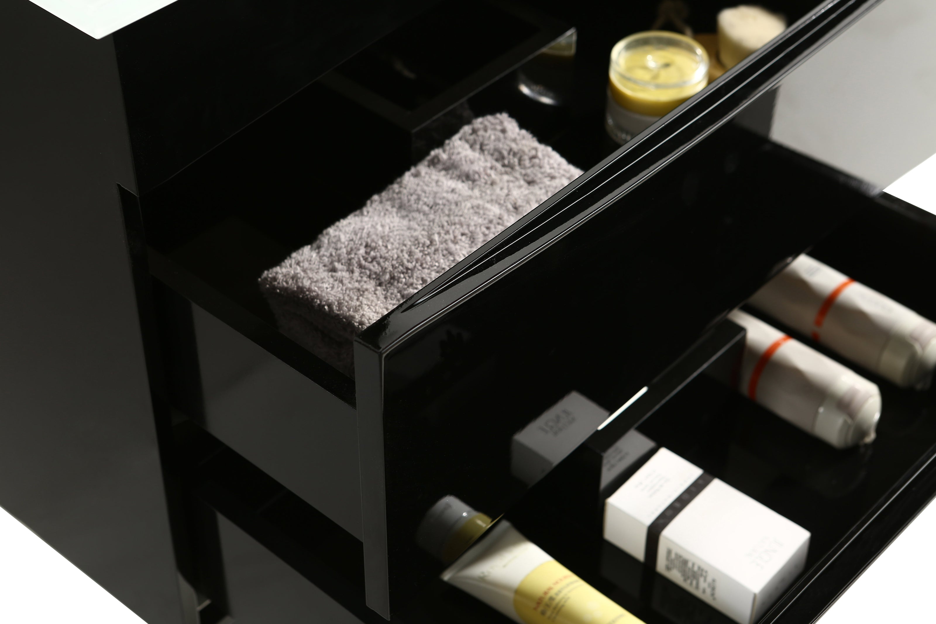 Mobile Arredo Bagno Easy 60cm Nero Moderno Sospeso