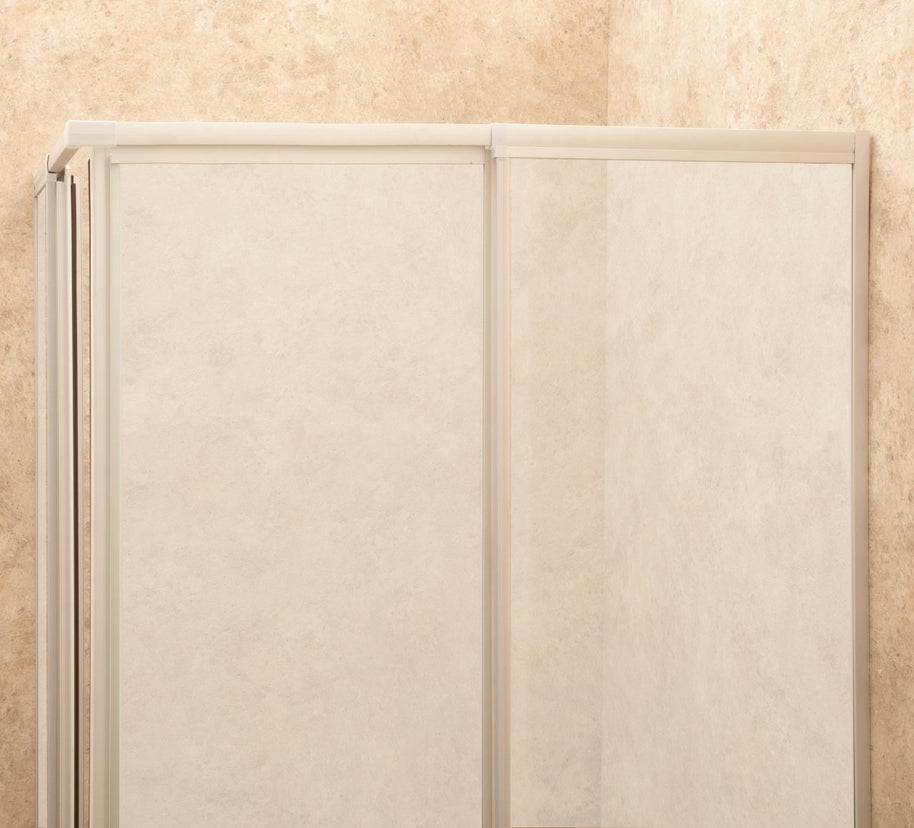 Box Doccia Regolabile Reversibile 73x79cm Vetro Satinato 6mm Angolare