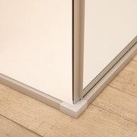 Box Doccia Regolabile Reversibile 73x79cm Vetro Satinato 6mm Angolare