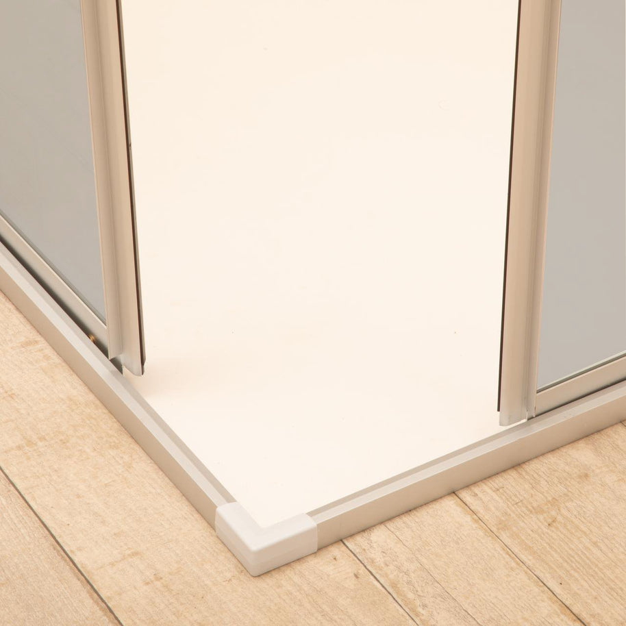 Box Doccia Regolabile Reversibile 73x83cm Vetro 6mm Fume' Angolare