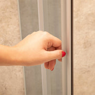 Box Doccia Regolabile Reversibile 74x85cm Vetro 6mm Fume' Angolare