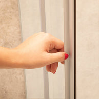 Box Doccia Regolabile Reversibile 76x85cm Vetro Satinato 6mm Angolare