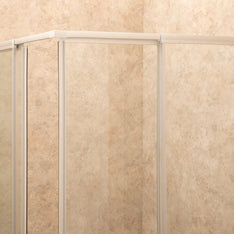 Box Doccia Regolabile Reversibile 79x85cm Vetro 6mm Trasparente