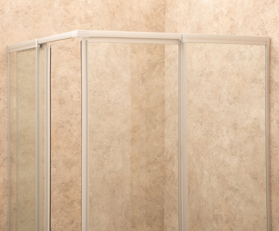 Box Doccia Regolabile Reversibile 80x85cm Vetro 6mm Trasparente