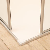 Box Doccia Regolabile Reversibile 82x89cm Vetro Satinato 6mm Angolare