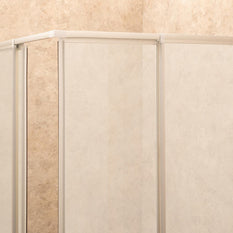 Box Doccia Regolabile Reversibile 84x86cm Vetro Satinato 6mm Angolare